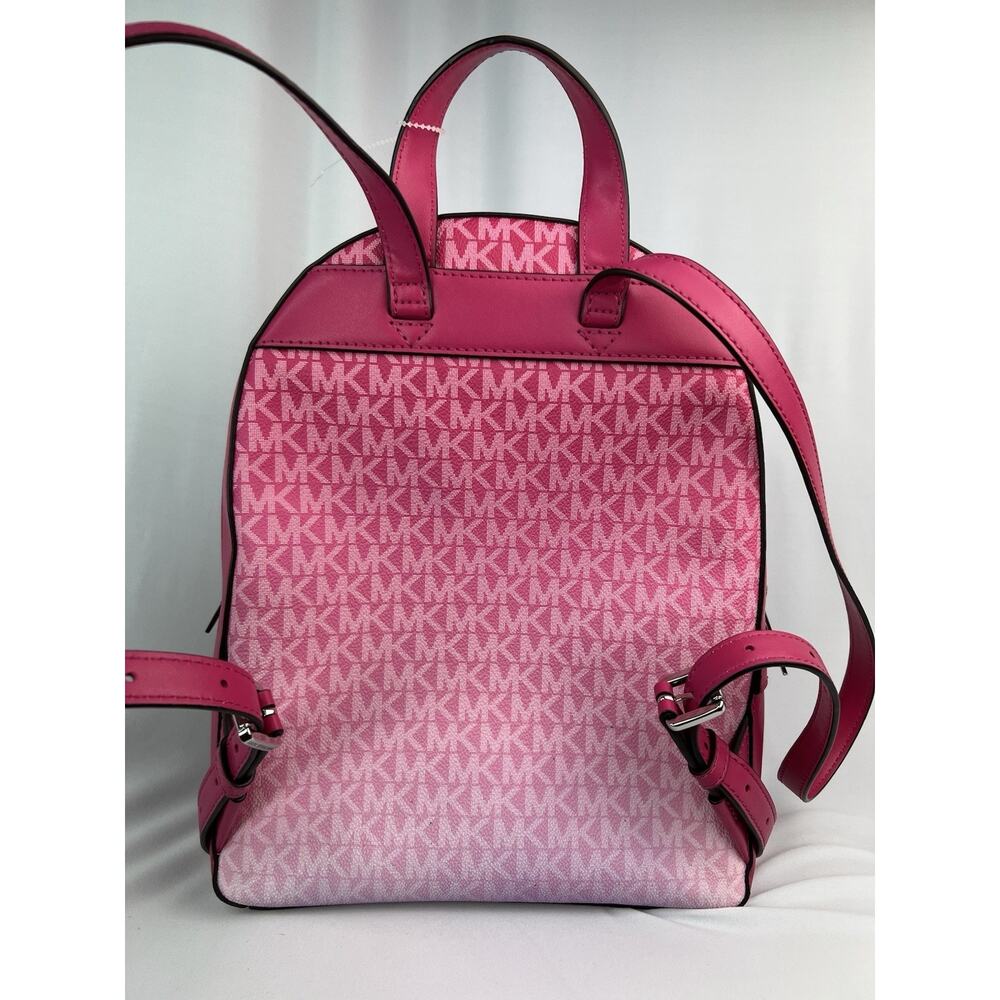 MK Set NWOT Jaycee Ombre Backpack & Jet Set Large Wristlet Dragonfruit Pink $766 - Picture 7 of 16